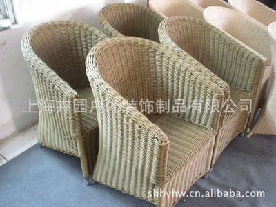 【100%工廠直銷】鋁合金編藤戶外桌椅/編藤桌仿藤椅/來樣來圖加工】價格,廠家,圖片,椅子、凳、榻,上海卉園戶外裝飾制品-